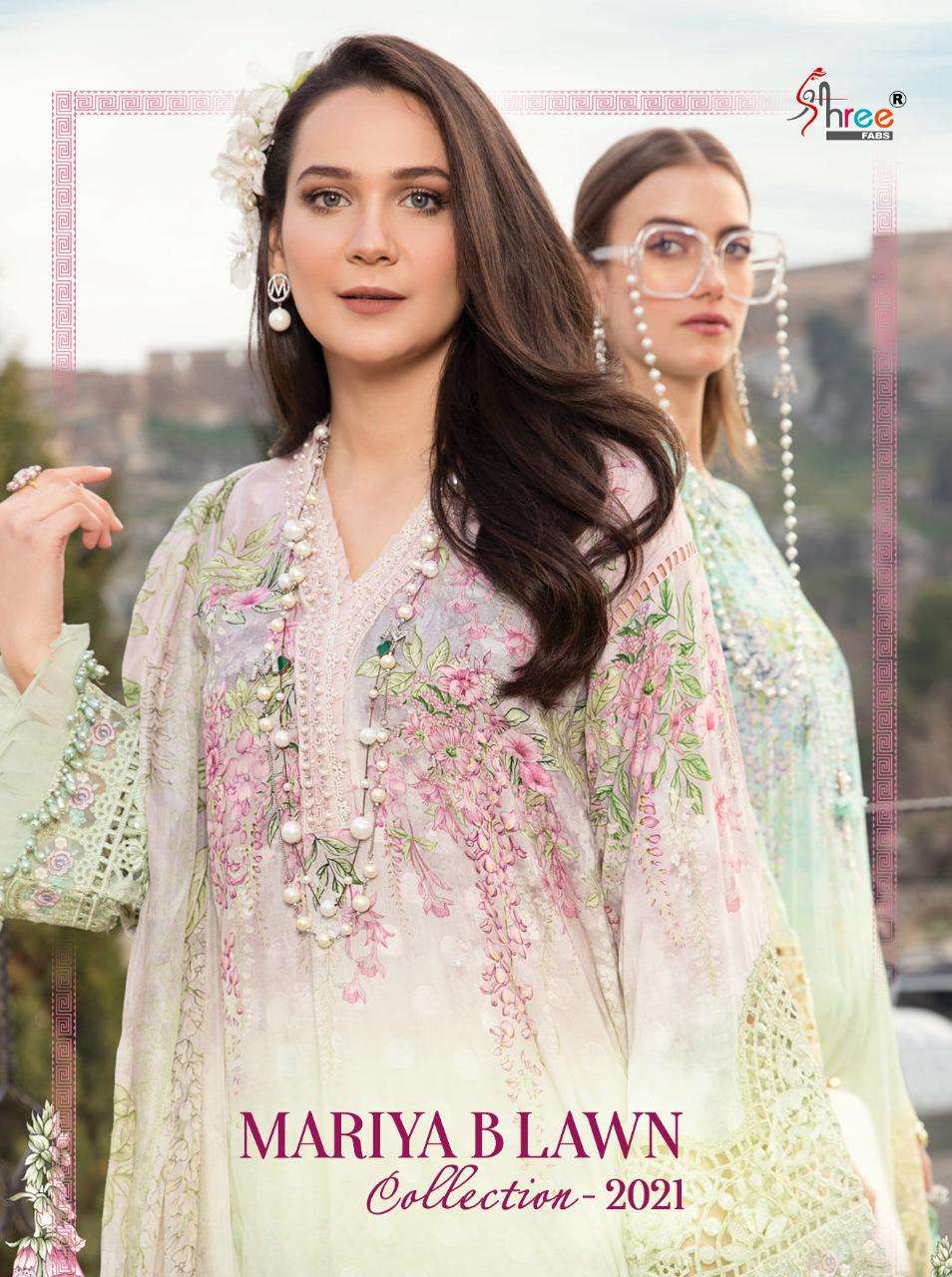 maria b lawn 2021 by shree fabs pure lawn embroidery pakistani dresses