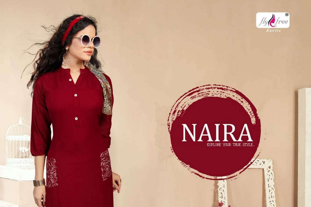 naira by fly free heavy rayon kurti Cataolog Collection Wholesaler Best Rate In Ahmedabad Surat Chennai India Uk Usa Malaysia Singapore Canada Australia