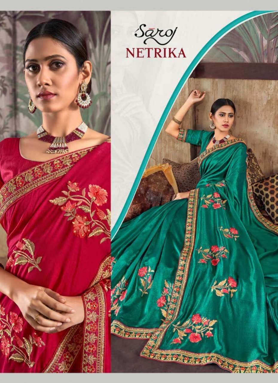 netrika by saroj vichitra silk indian stylish sarees