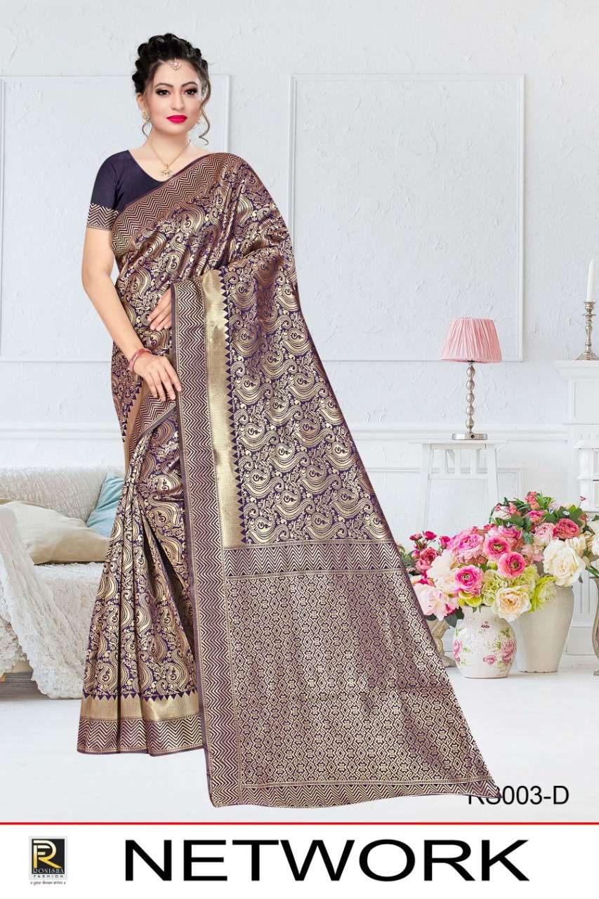 Network ranjna saree kasual wear silk saree Collection 