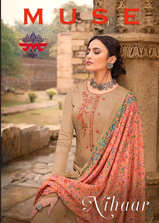 nihaar by hansa muse pure jam embroidery dresses supplier