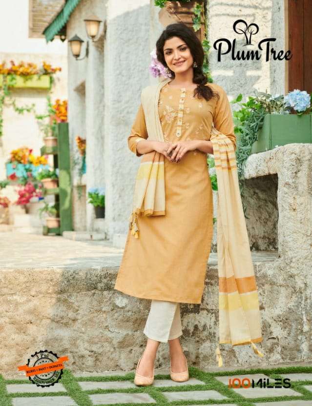 plum tree by 100 miles cotton readymade salwar suits