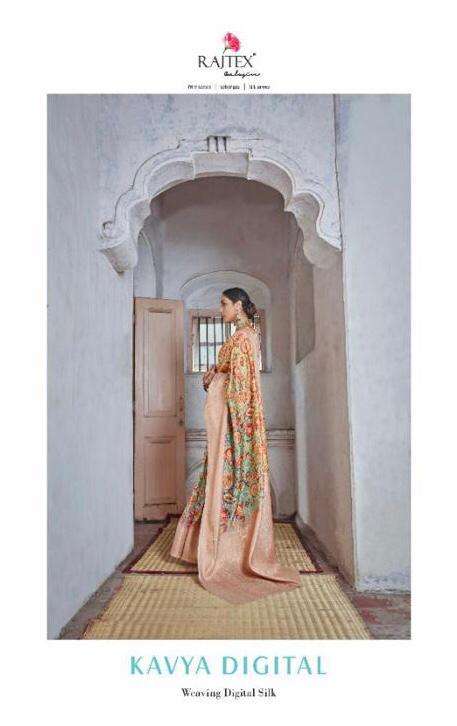 rajtex kavya digital 167001-167008 series digital weaving silk saree