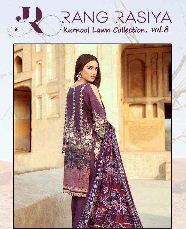 rang rasiya kurnool lawn collection vol 8 lawn printed suits 