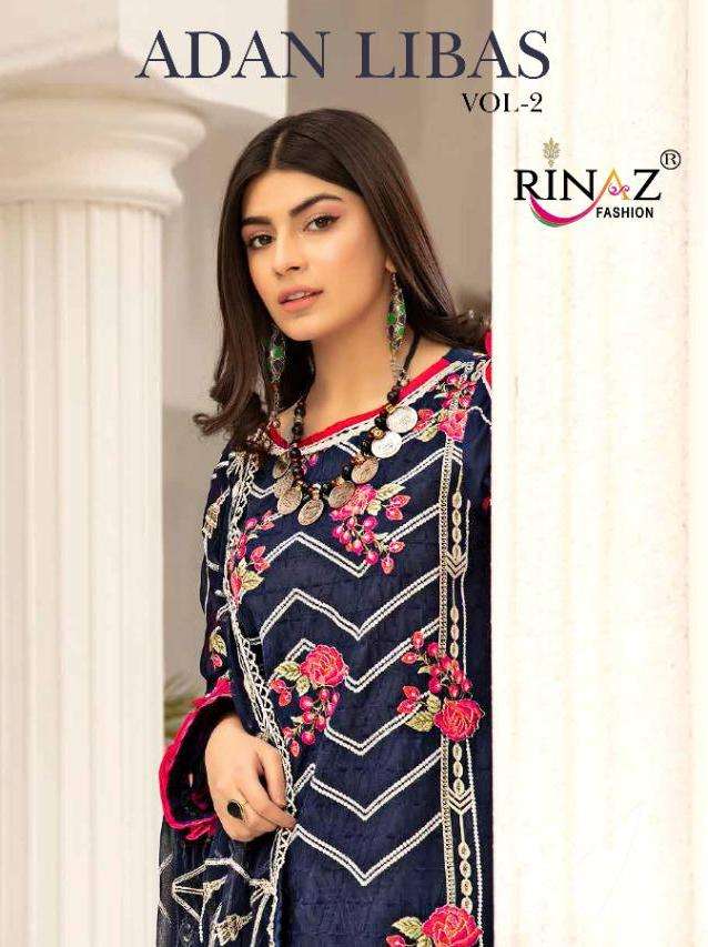 rinaz adan libas vol 2 cambric cotton pakistani dress materials