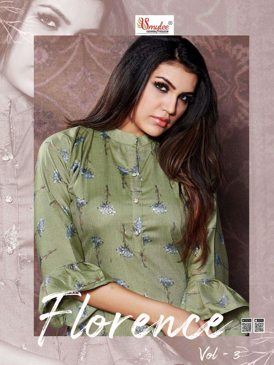 rung florence vol 3 rayon foil printed daily wear kurtis