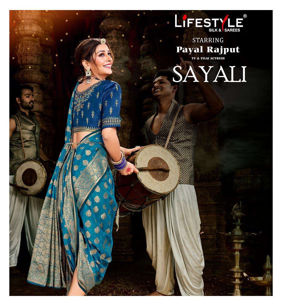 sayali by lifestyle dola silk party wear indian sarees wholesaler