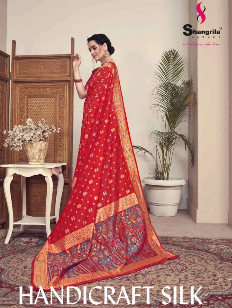 shangrila handicraft silk soft silk saree wholesaler in surat 