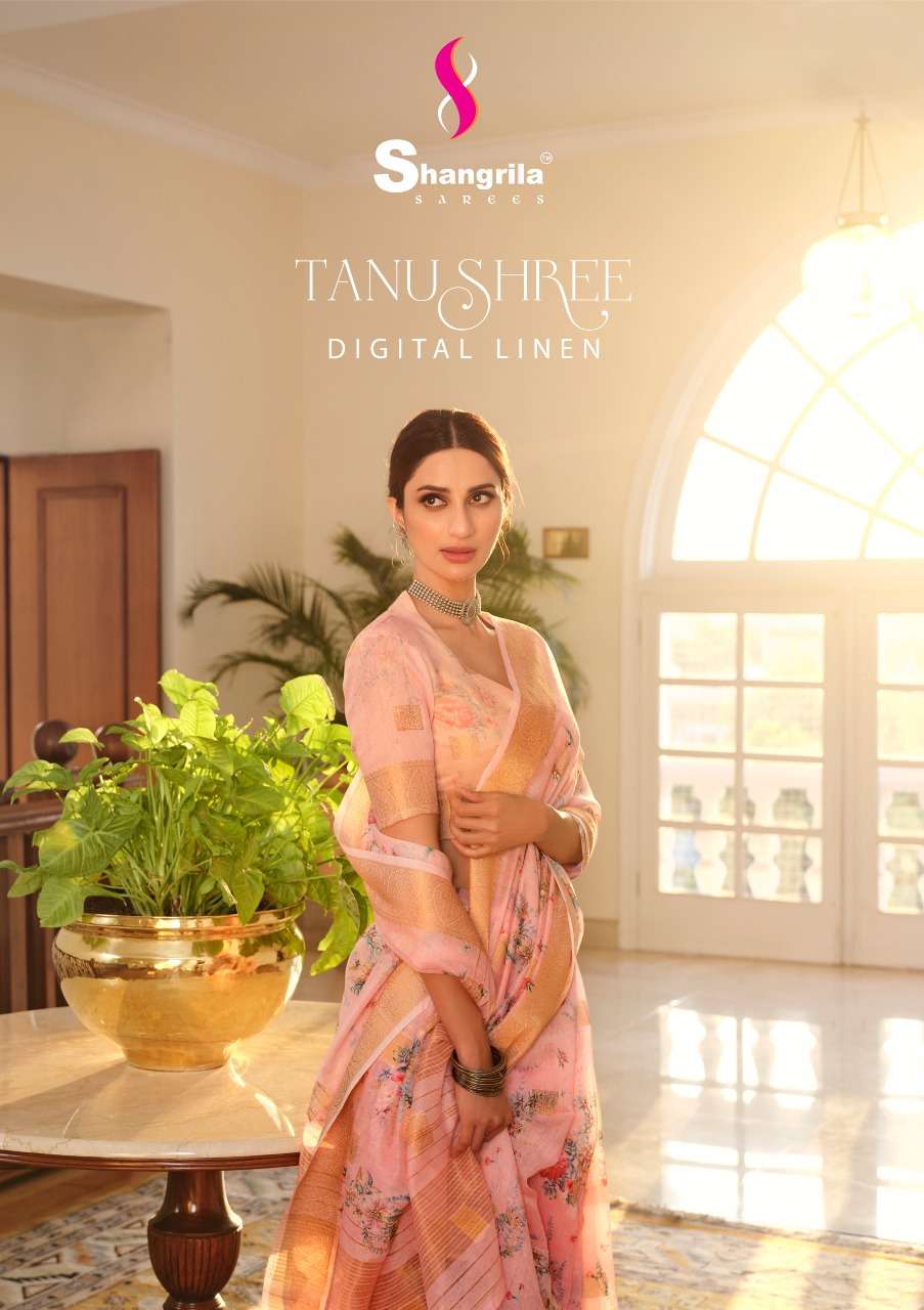 shangrila tanushree digital zari weaving digital printed saris wholesaler 