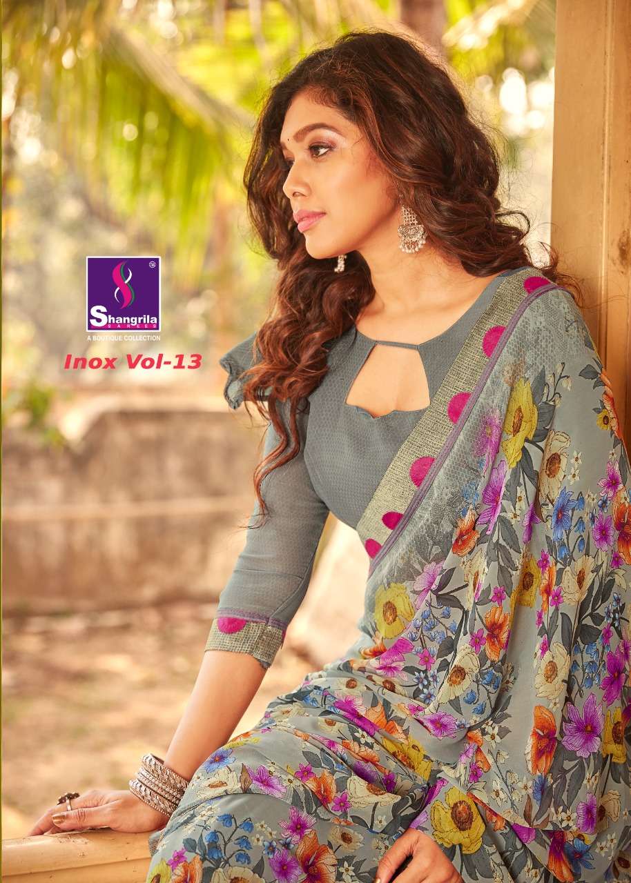 shnagrila inox vol 13 beautiful printed saree superhit series collection 