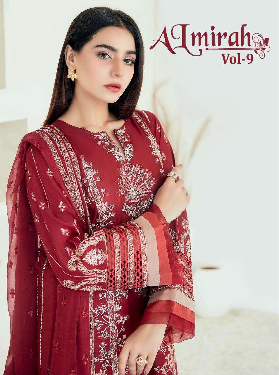 shree fabs almirah vol 9 lawn embroidery pakistani fancy dress materials