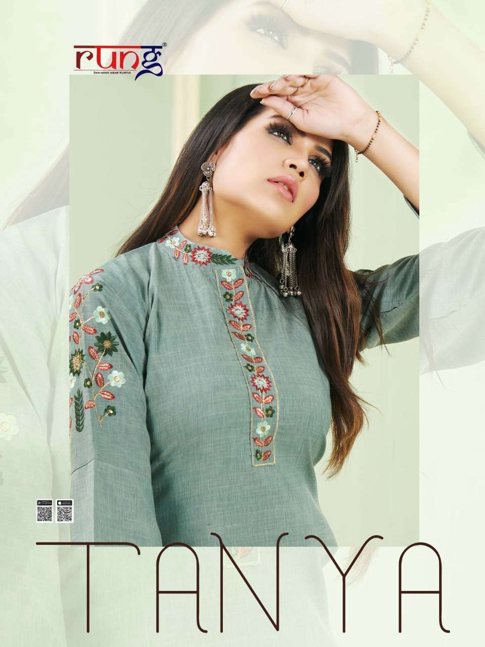 tanya by rung rayon fancy kurti collection online supplier