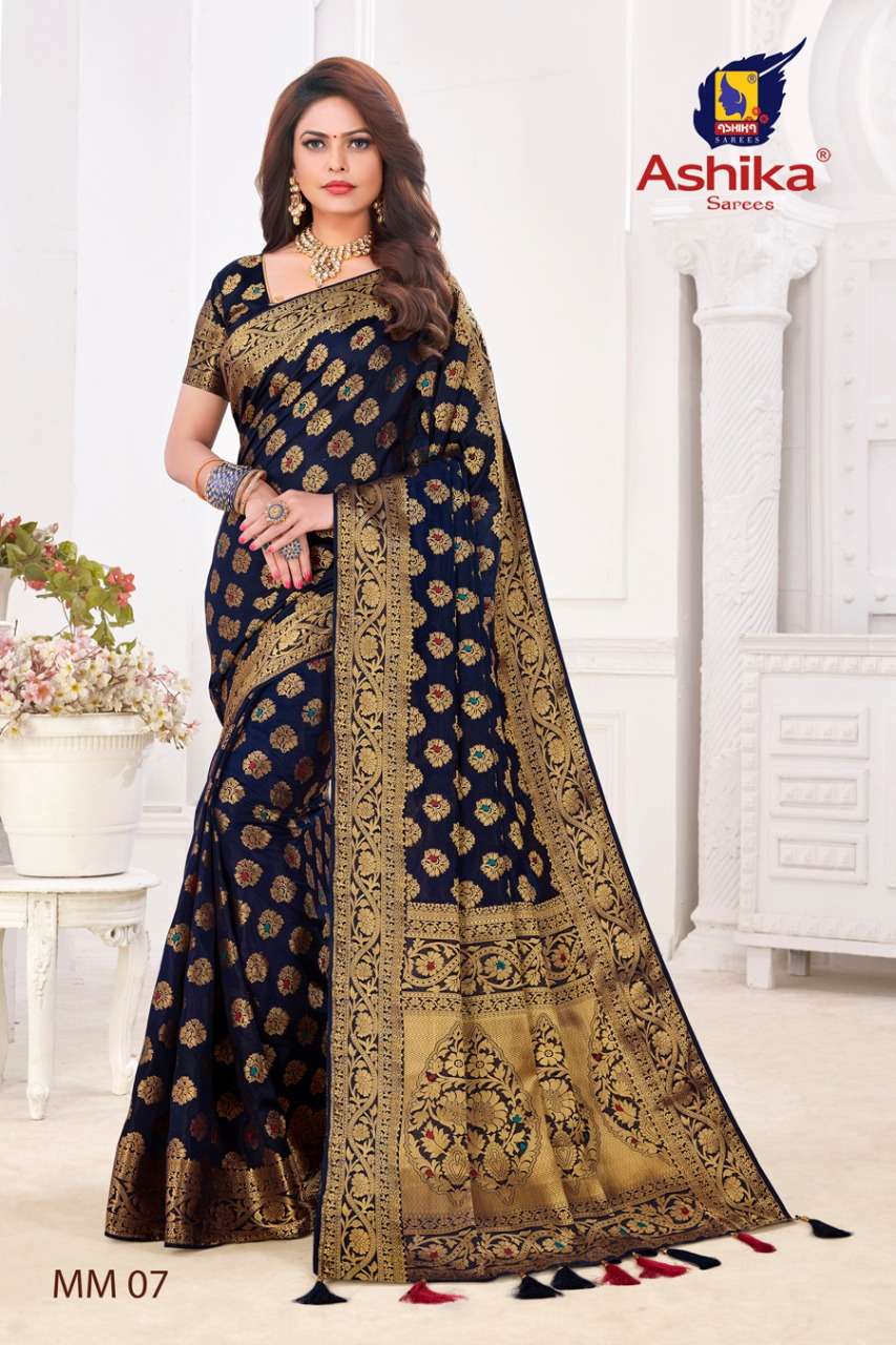 ashika sarees mangalam meena soft silk saree with low prices online 