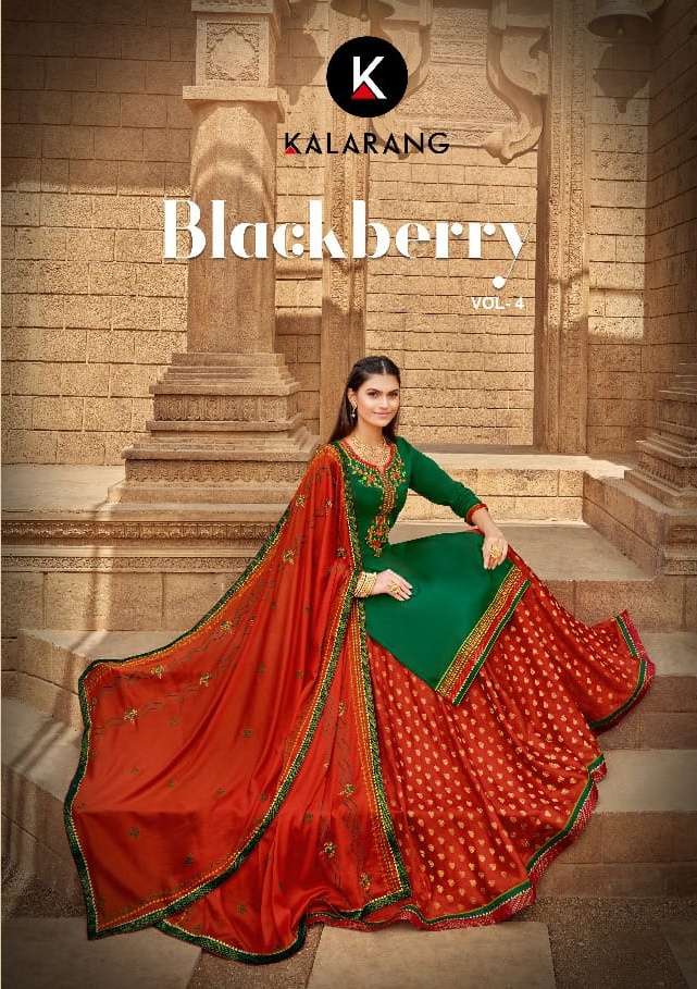 black berry vol 4 by kalarang jam silk cotton lehenga style salwar kameez