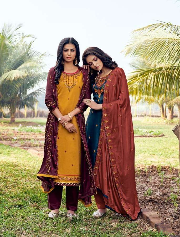 falak by kalarang jam silk cotton embroidery suits