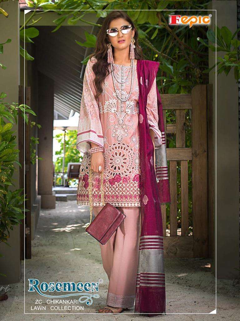 fepic zc chikankari lawn collection cotton pakistani suits