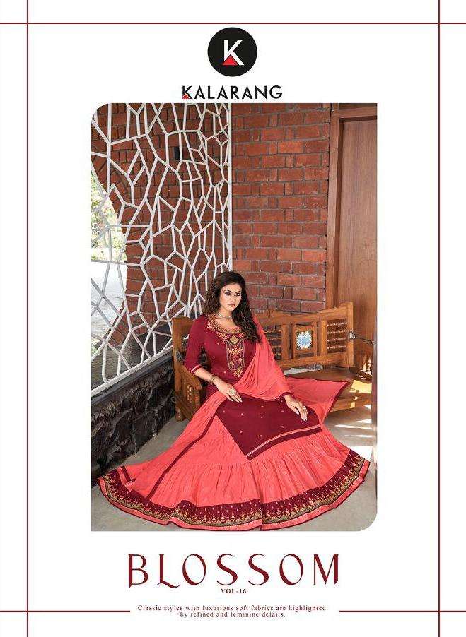 kalarang blossom vol 16 jam silk cotton lehenga style suits supplier