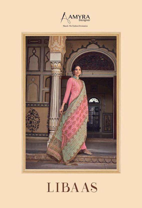 libaas by amyra georgette embroidery party wear suits