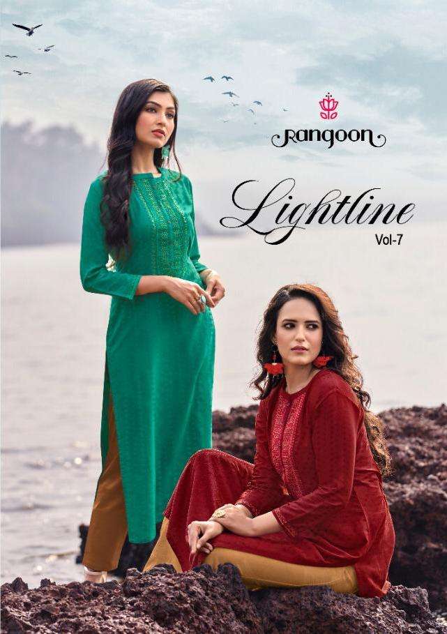 light line vol 7 by rangoon fancy casual wear kurtis