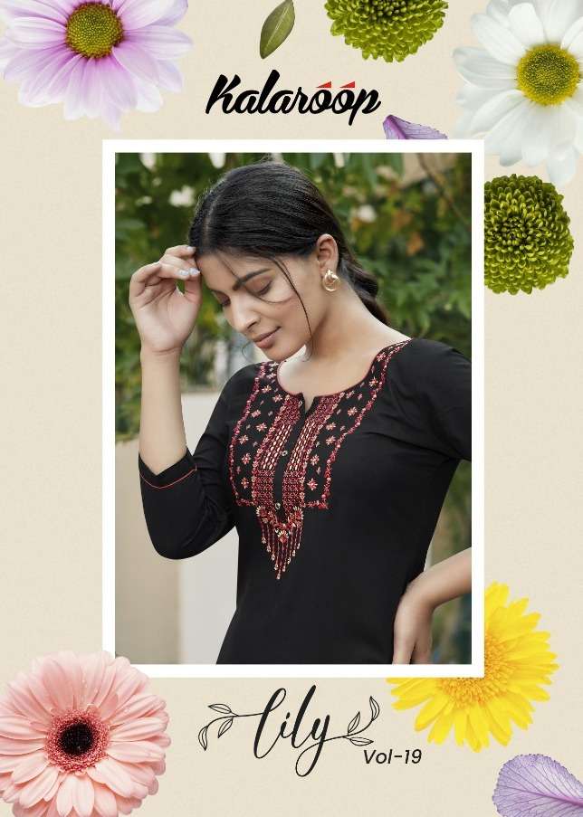 lily vol 19 by kalaroop rayon work simple ladies kurtis