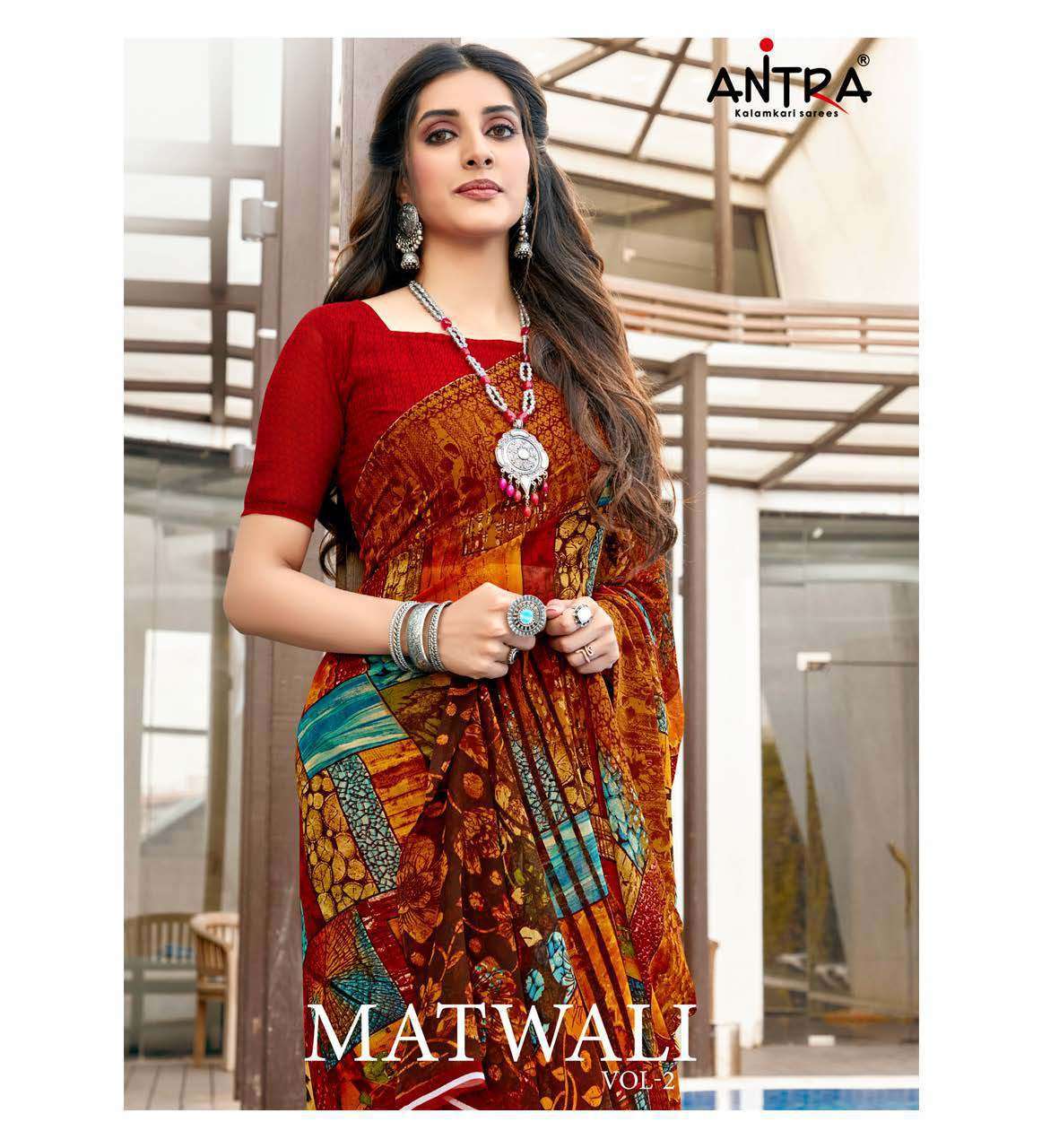 matwali vol 2 by antra weightless printed daily wear dashing saree