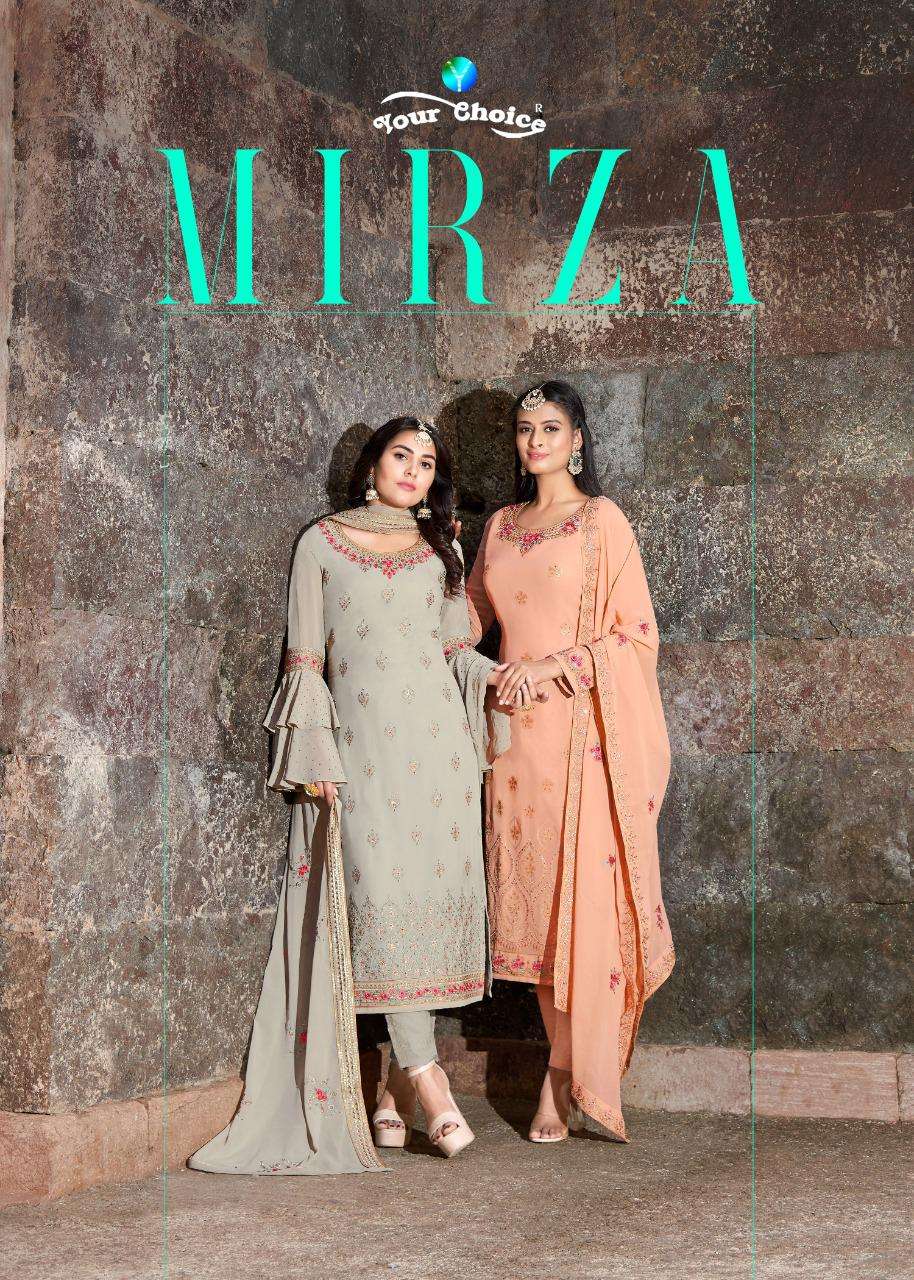 mirza by your choice georgette exclusive indian suits wholesaler