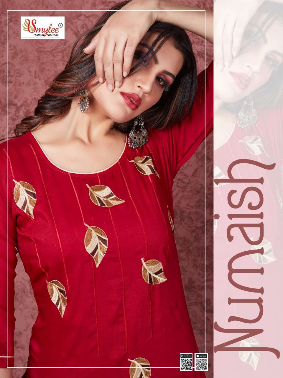 numaish by rung silk weaving casual wear fancy kurtis