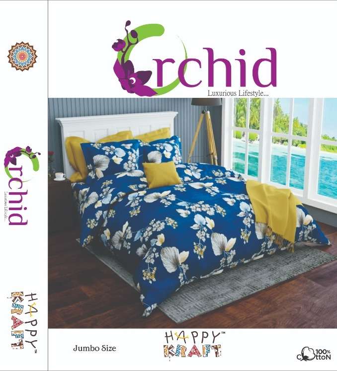 orchid twilight book packing glaze cotton 1 bedsheets with 2 pillow cower exporter 