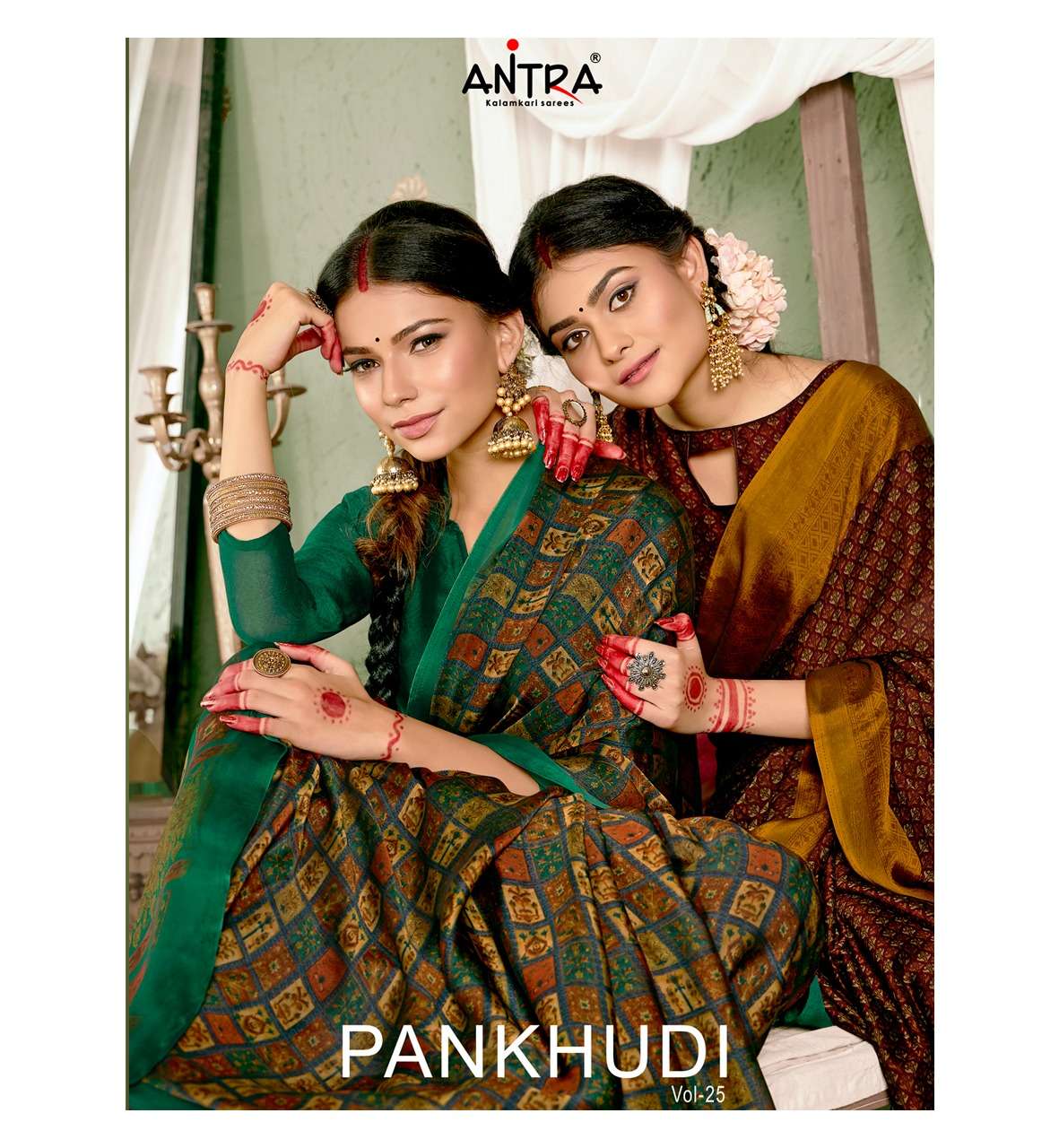 pankhudi vol 25 by antra black rangoli printed daily wear saree