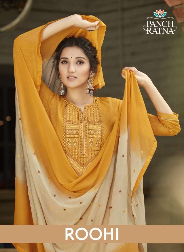 roohi by panch ratna soft cotton summer dress materials