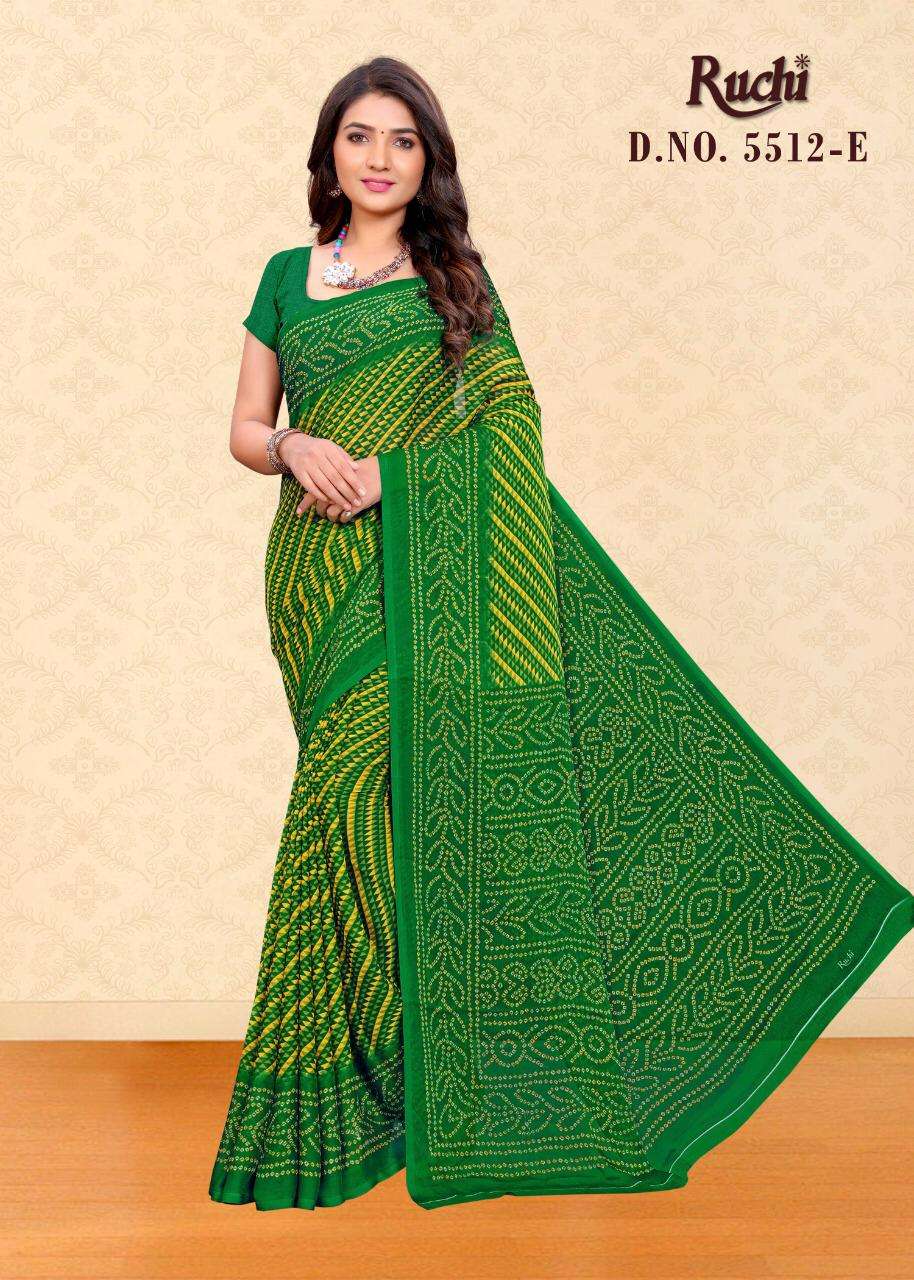 ruchi 5512 chiffon printed casual wear fancy saree