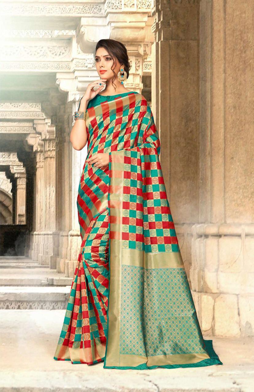 Sangam Unnati Silk Summer Wear Fancy Saree Wholesaler