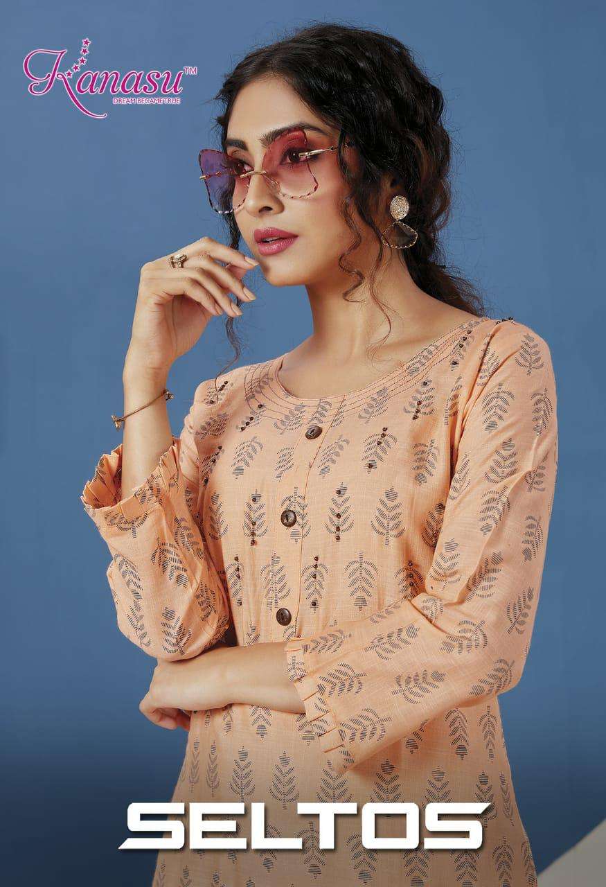 seltos by kanasu heavy rayon slub top with flex prin pant Catalog Collection Wholesaler Lowest Best Price In Ahmedabad Surat Chennai India Uk Usa Malaysia Singapore Canada Australia