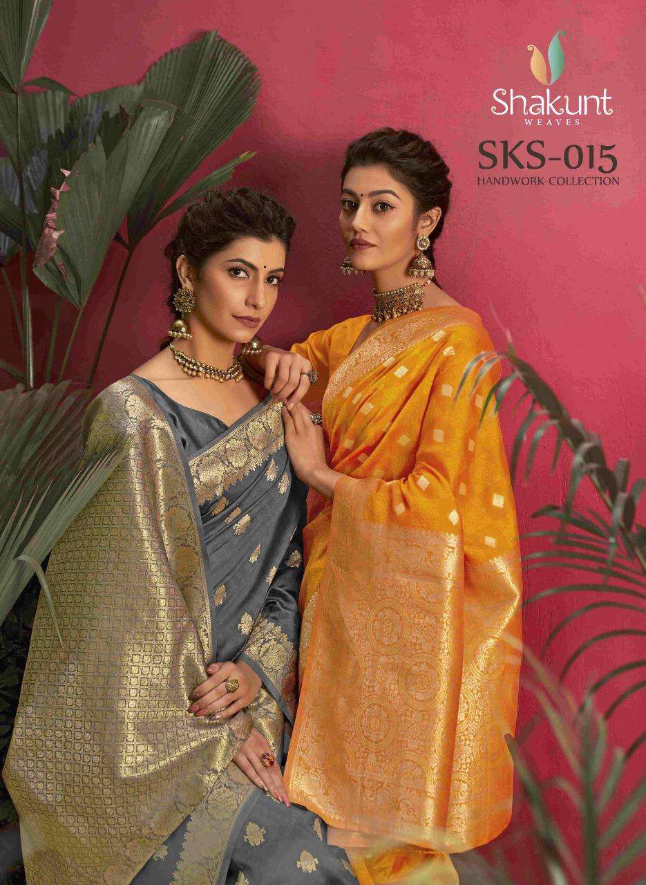 shakunt present sks 015 silk designer saree with stone concept