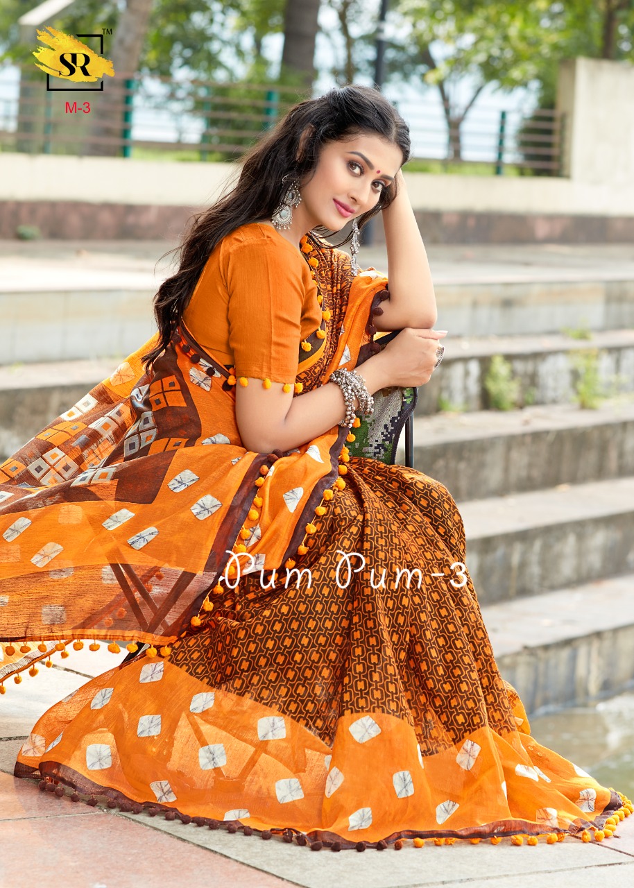 Sr Launch Pum Pum Vol 3 Mul Mul Cotton Casual Wear Saree At Wholesaler