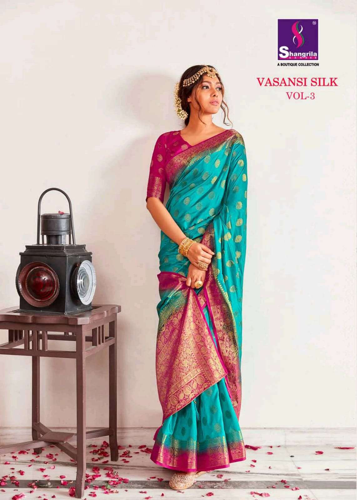 vasansi silk vol 3 by shangrila weaving zari silk ethnic wear fancy saree