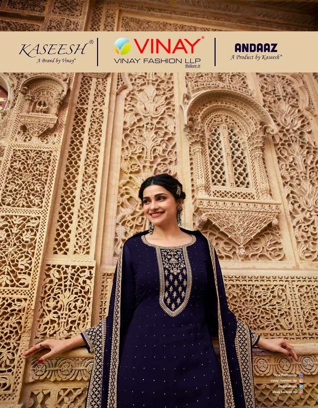 vinay andaaz georgette embroidery exclusive suits supplier