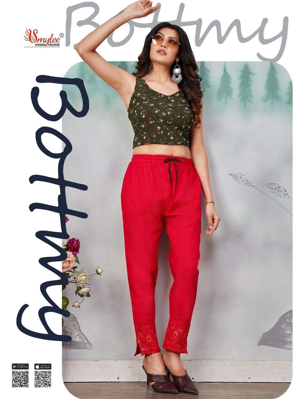 Bottmy By Rung Ladies Slub Pant Wholesaler