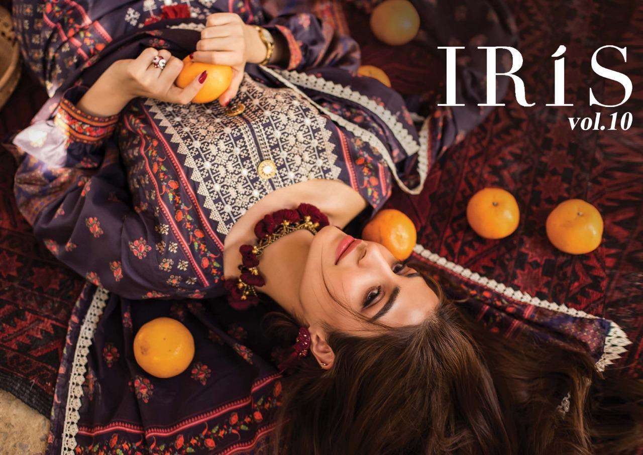 Iris Vol 10 Formal Wear Cotton Fancy Salwar Kameez