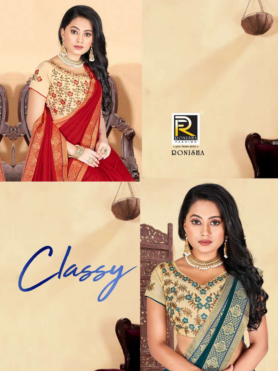 Ranjna Saree Classy Running Wear Border Blouse Saree Collection