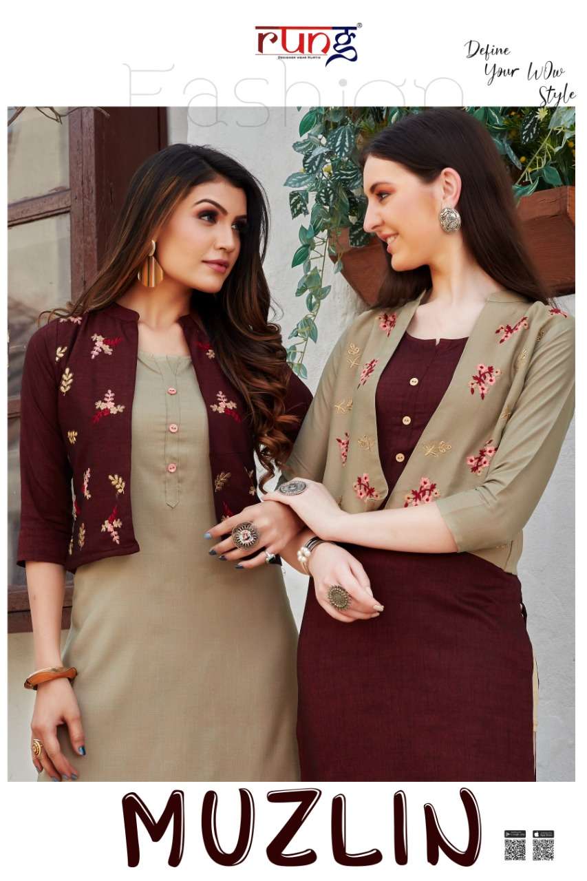 s4u present muzlin ethnic wear ladies office & home wear designer kurta collection