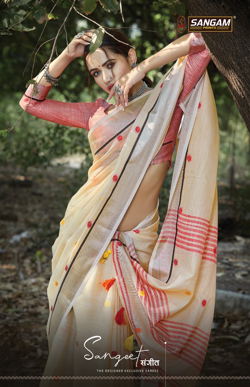 Sangeet Linen Cotton Designer Sari Wholesaler