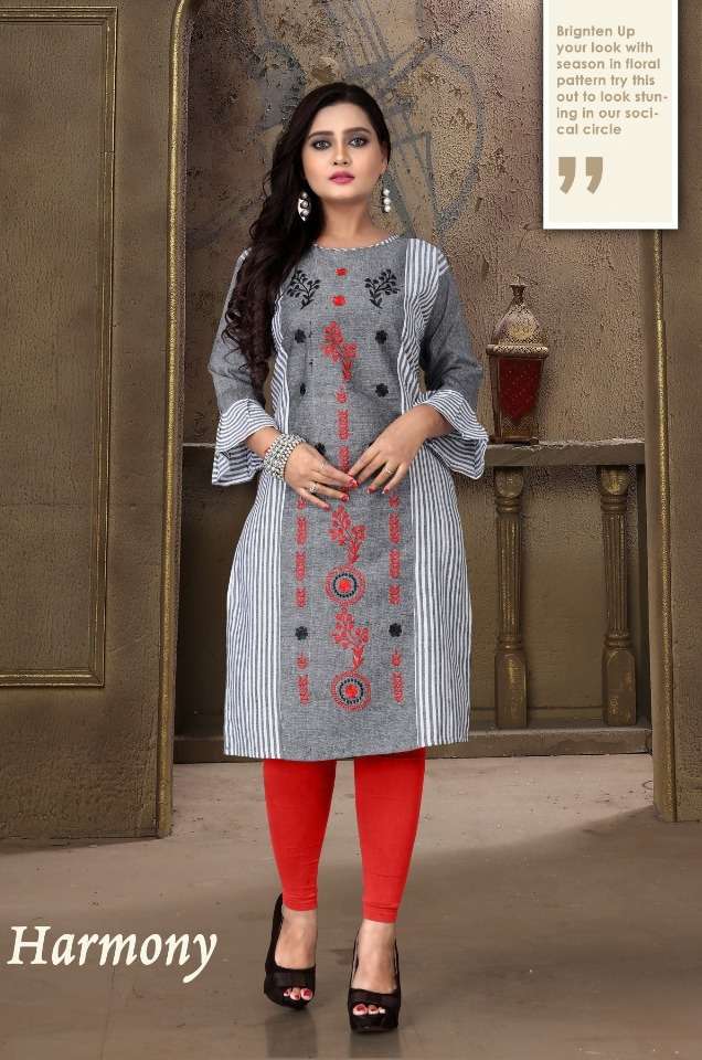 Aagya Harmony Cotton Casual Wear Kurtis