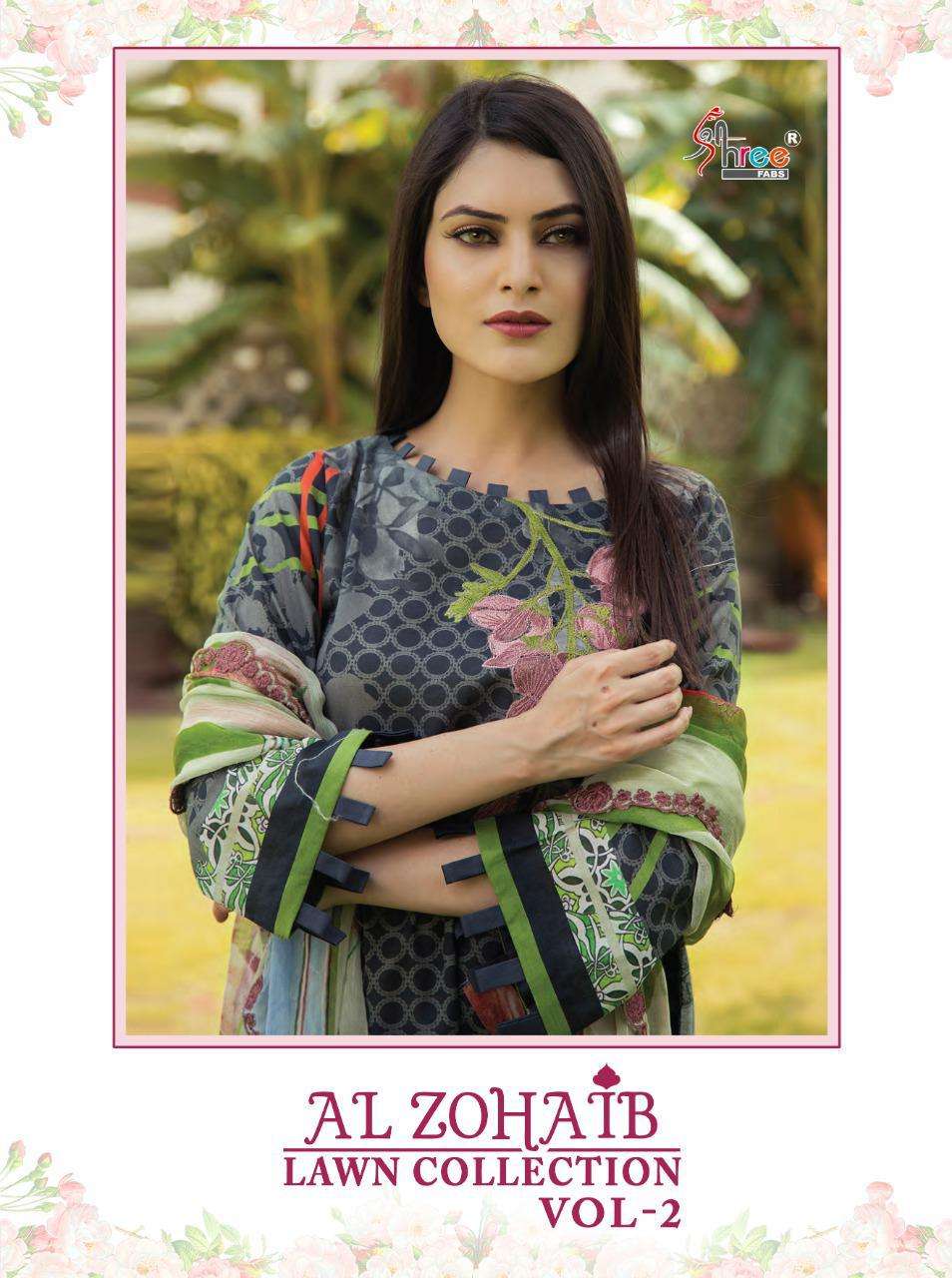 Al Zohaib Lawn Vol 2 By Shree Fabs Cotton Pakistani Suits