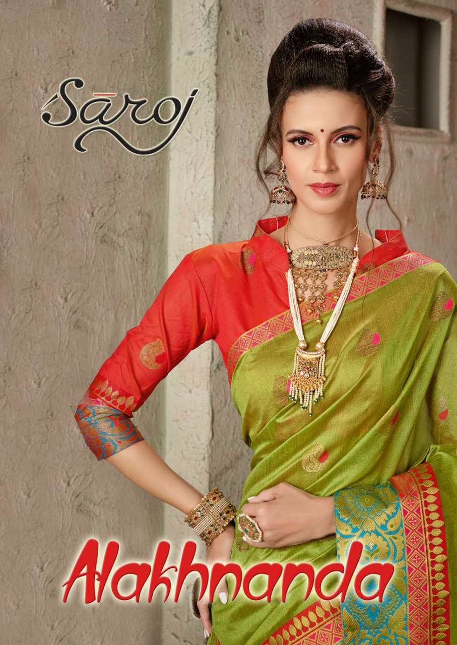 Alakhnanda By Saroj Cotton Silk Fancy Sarees