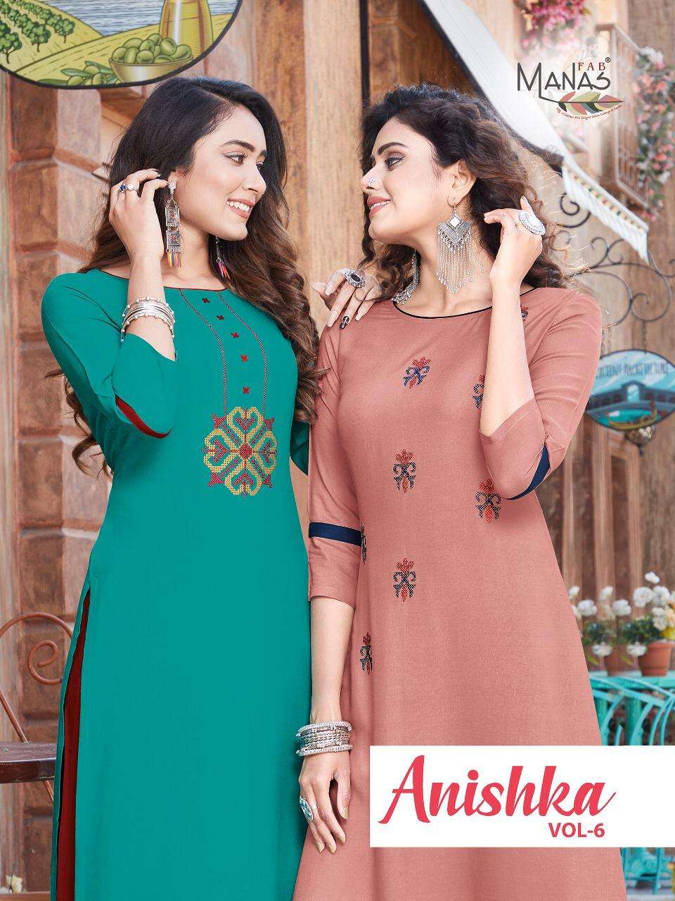 Anishka Vol 6 By Manas Kurti With Bottom Supplier