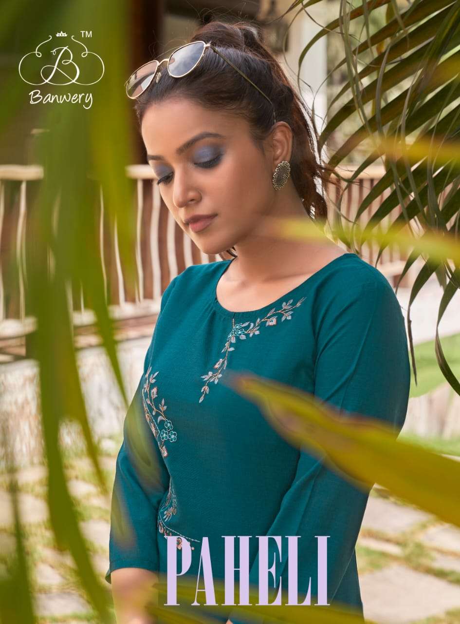 Banwery Paheli Cotton Fancy Kurtis