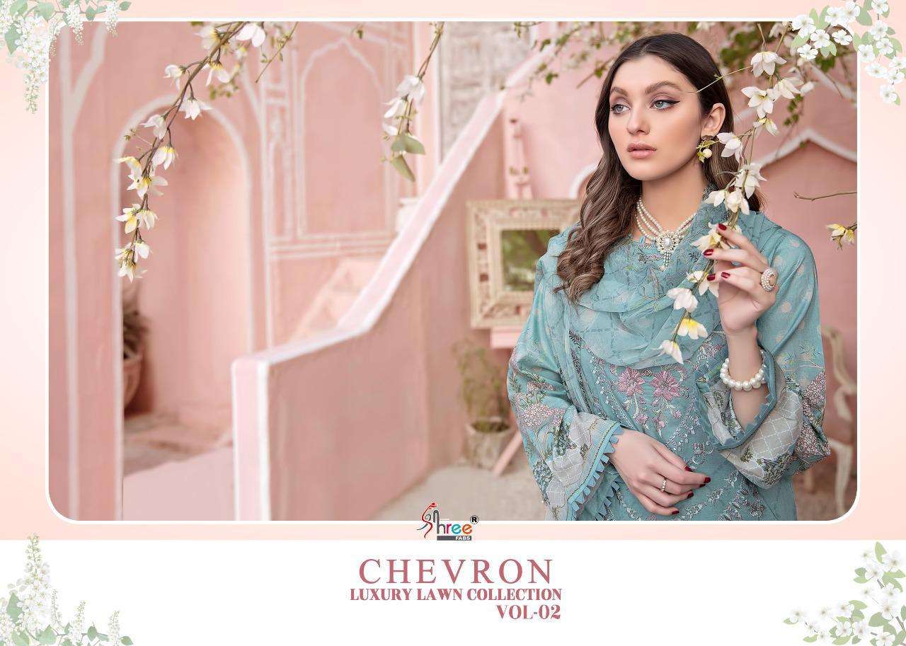 Chevron Luxury Lawn Vol 2 By Shree Fabs Pakistani Cotton Salwar Kameez