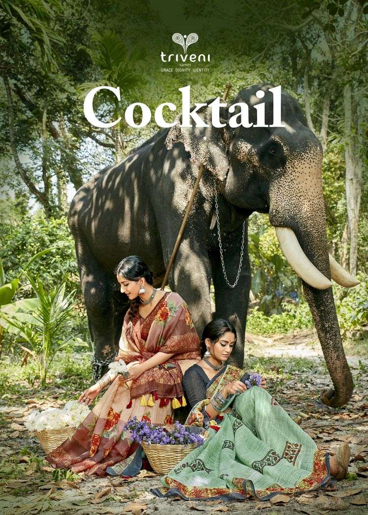 Cocktail By Triveni Cotton Linen Saris Exporter