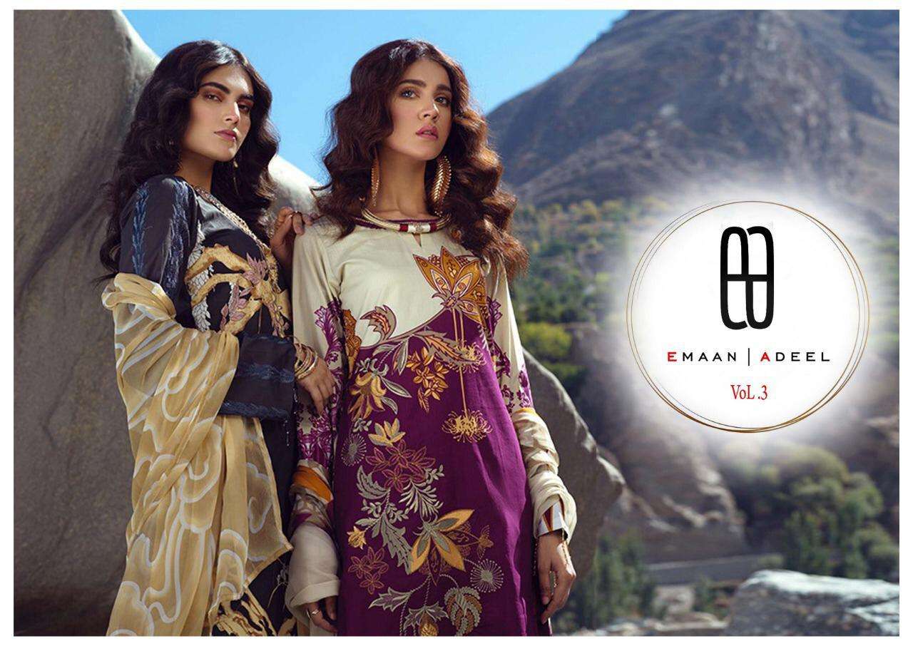 Emaan Adeel Vol 3 Lawn Printed Pakistani Dresses